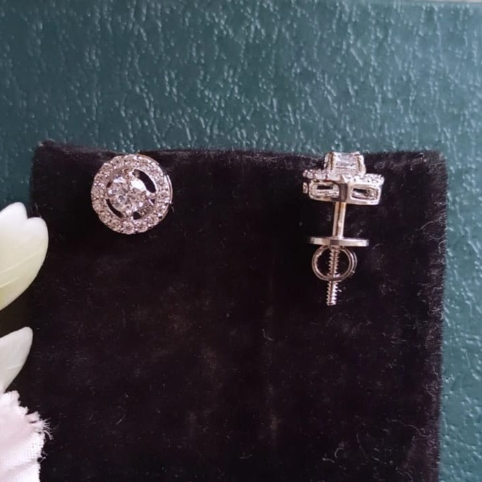 925 Silver Solitaire Earrings