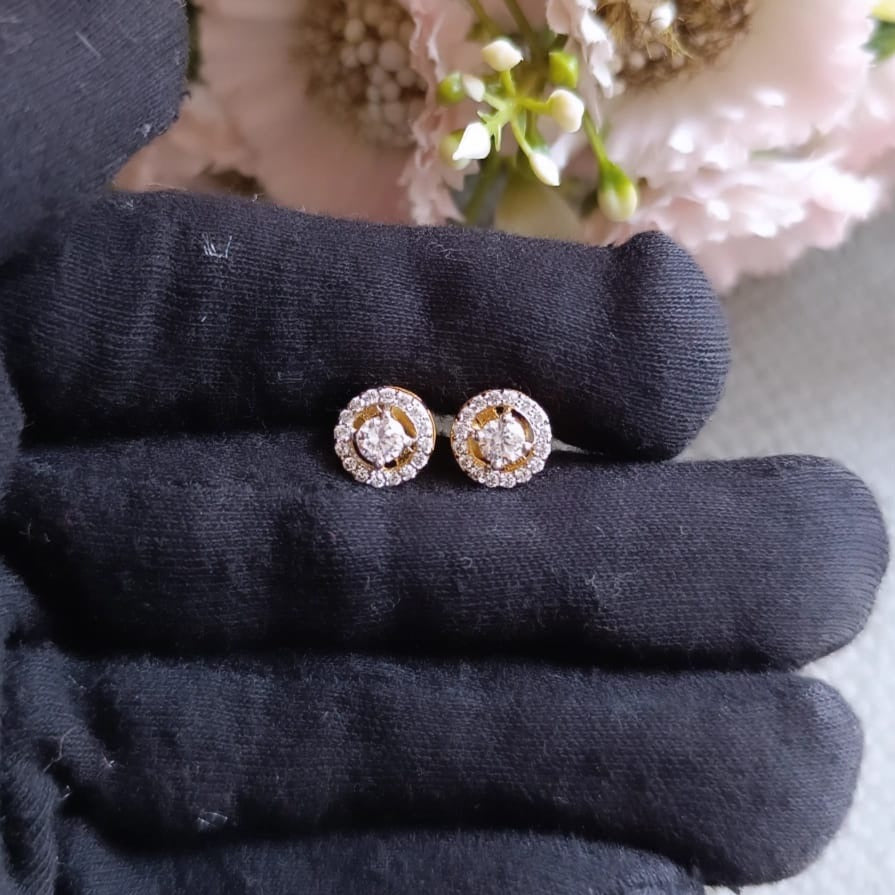 925 Silver Solitaire Earrings