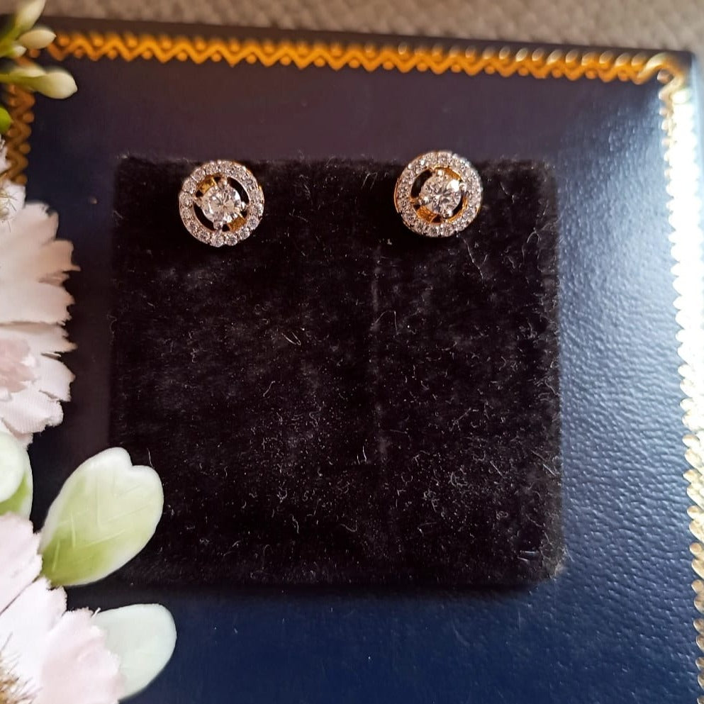 925 Silver Solitaire Earrings