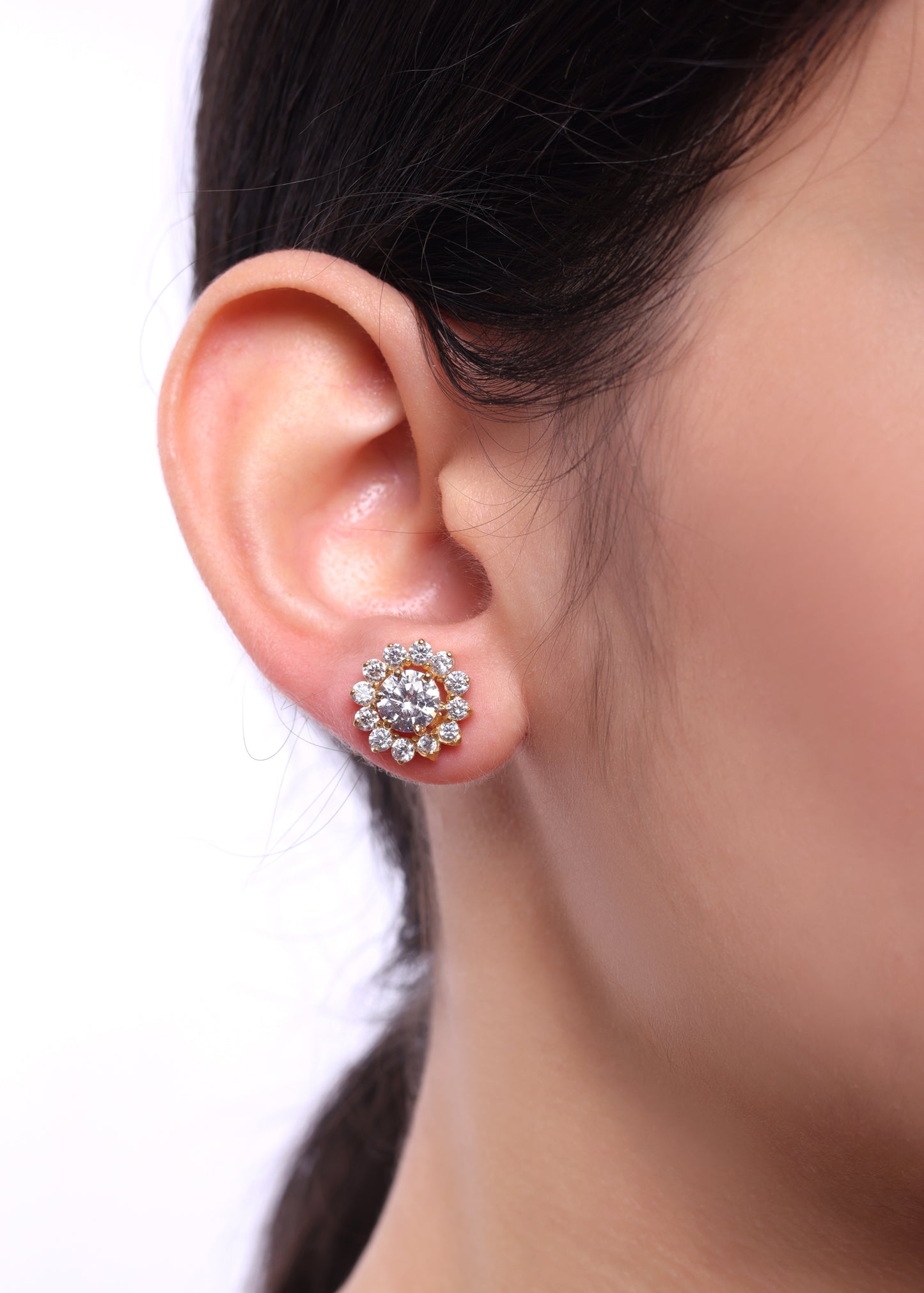 925 Silver Floral Studs