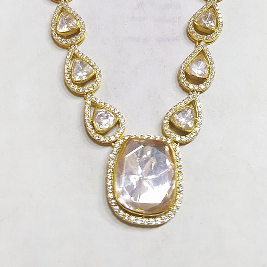 Moissanite Polki Necklace