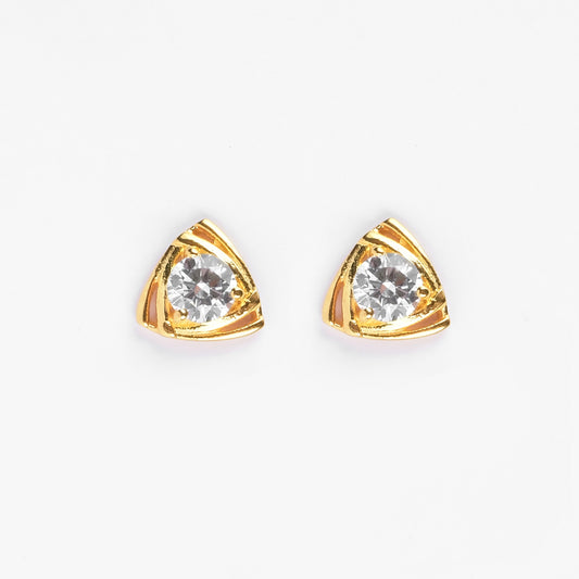 925 Silver Triangle solitaire Studs