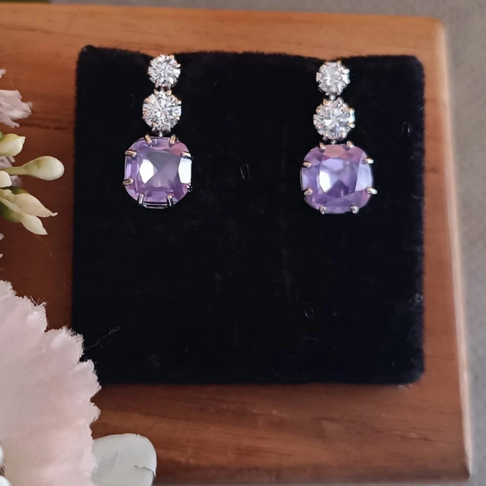 925 Silver Amethyst Earrings