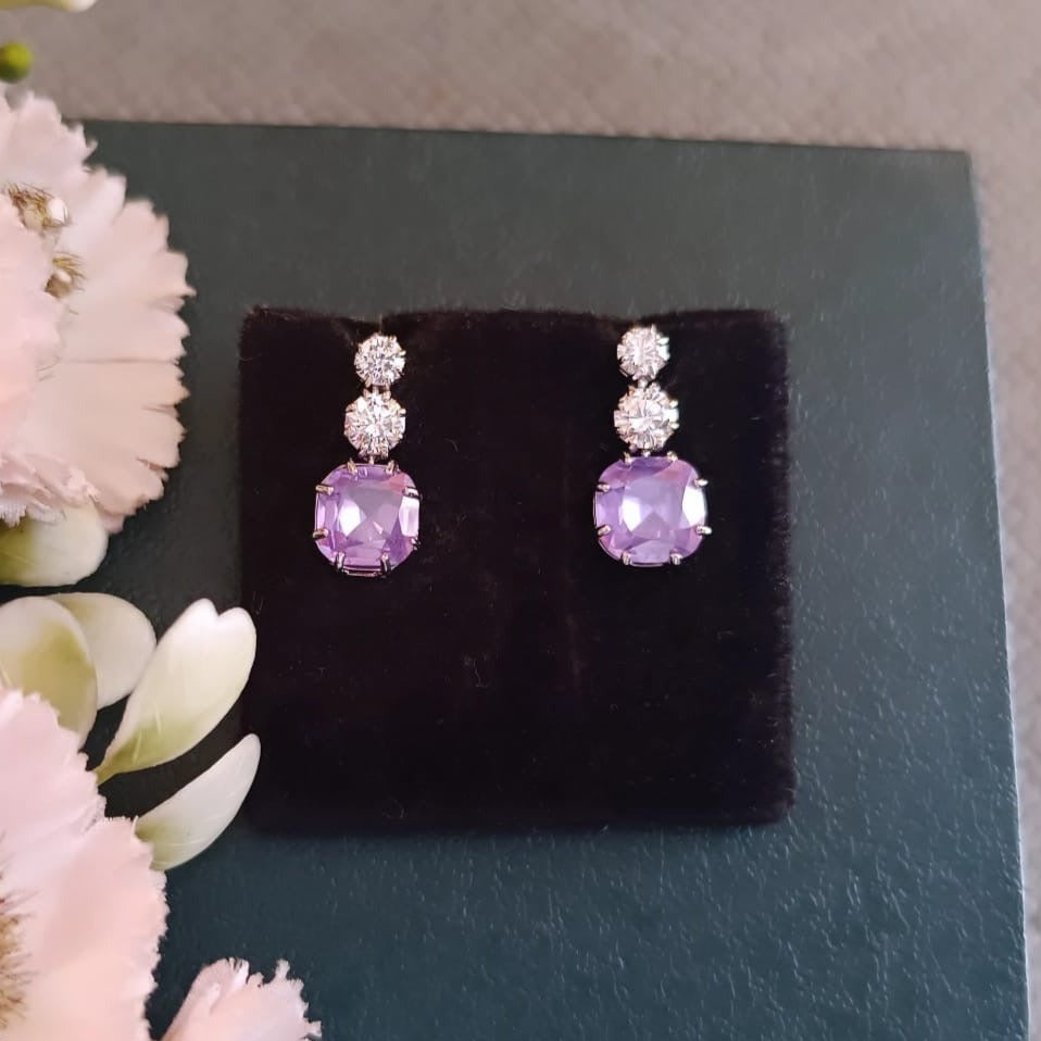 925 Silver Amethyst Earrings