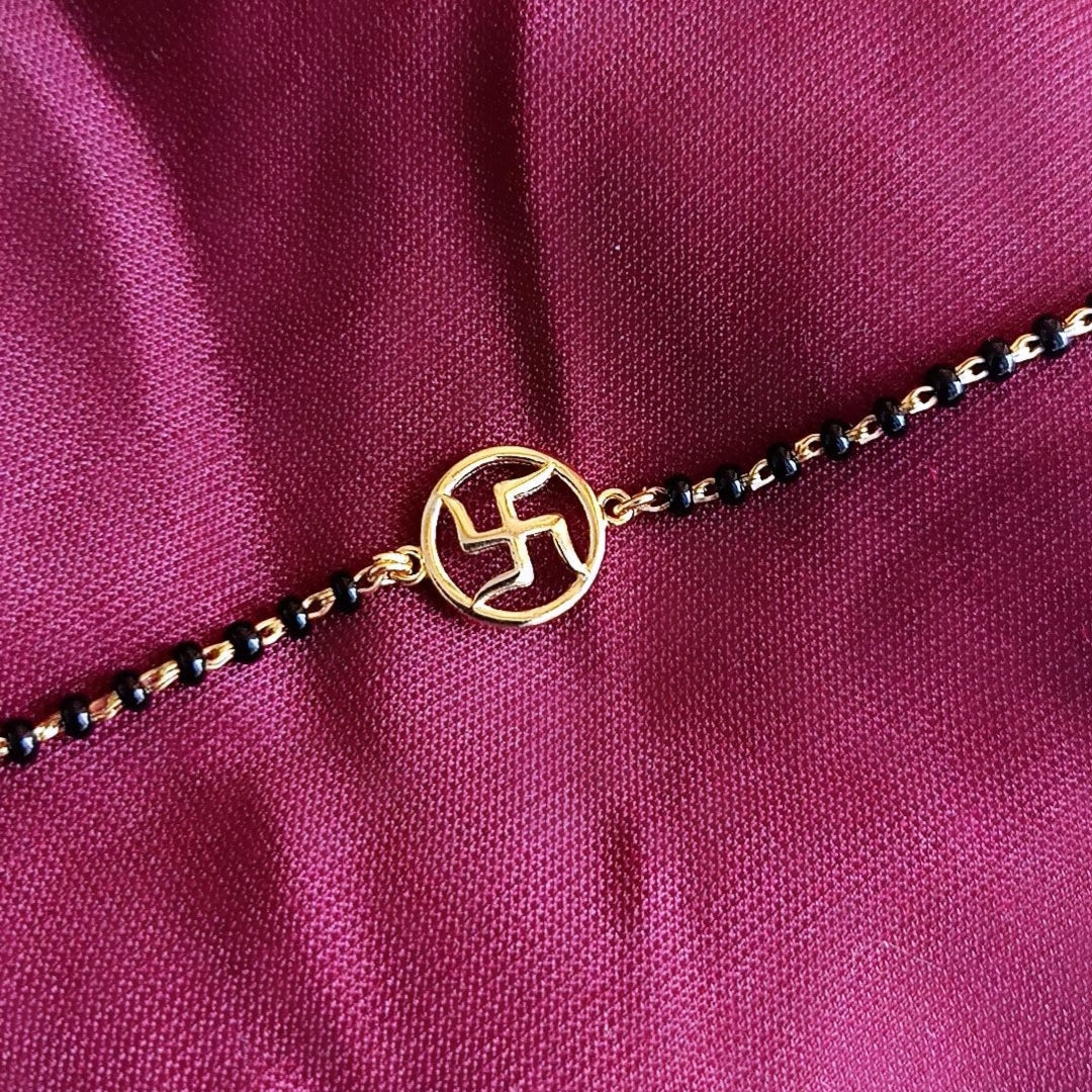 925 Silver Swastika Kids Nazariya Bracelet