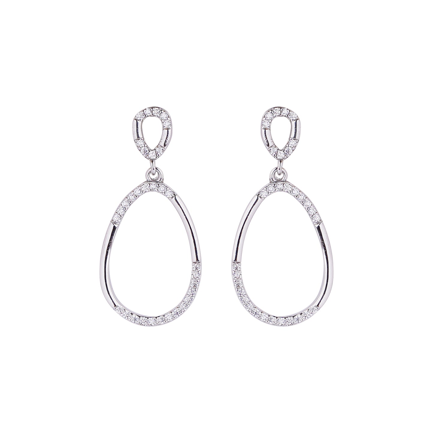 925 Silver CZ drop Earrings