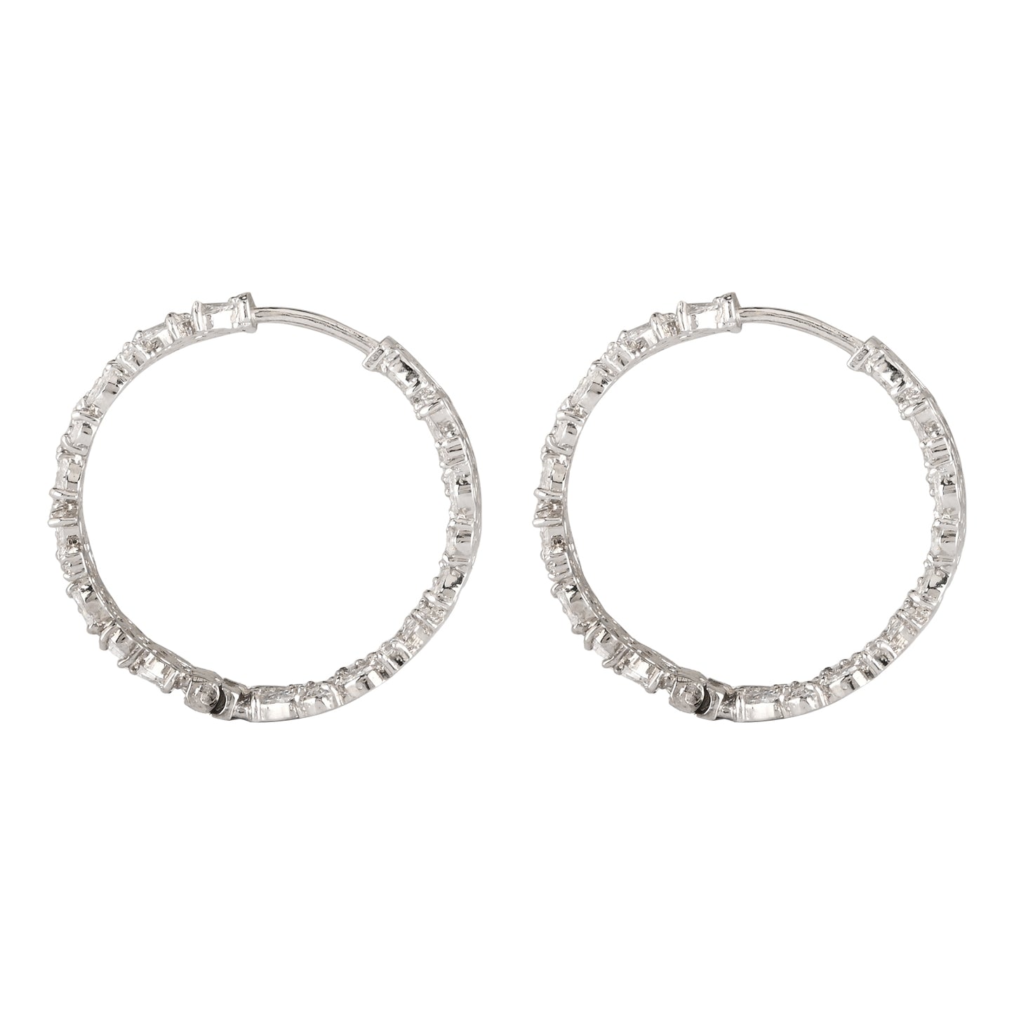 925 Silver Dazzler Hoop Earrings