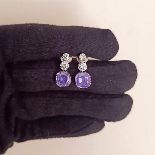 925 Silver Amethyst Earrings