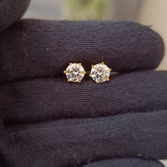 925 Silver 0.5 Carat Solitaire Earrings