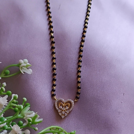 925 Silver Heart Mangalsutra