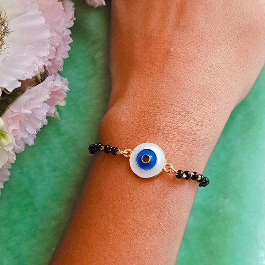 925 silver evil eye kids bracelet