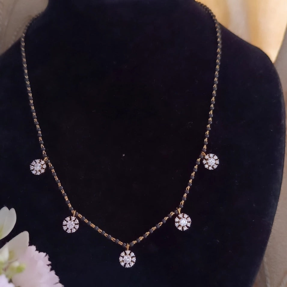 925 Silver 5 flower Mangalsutra