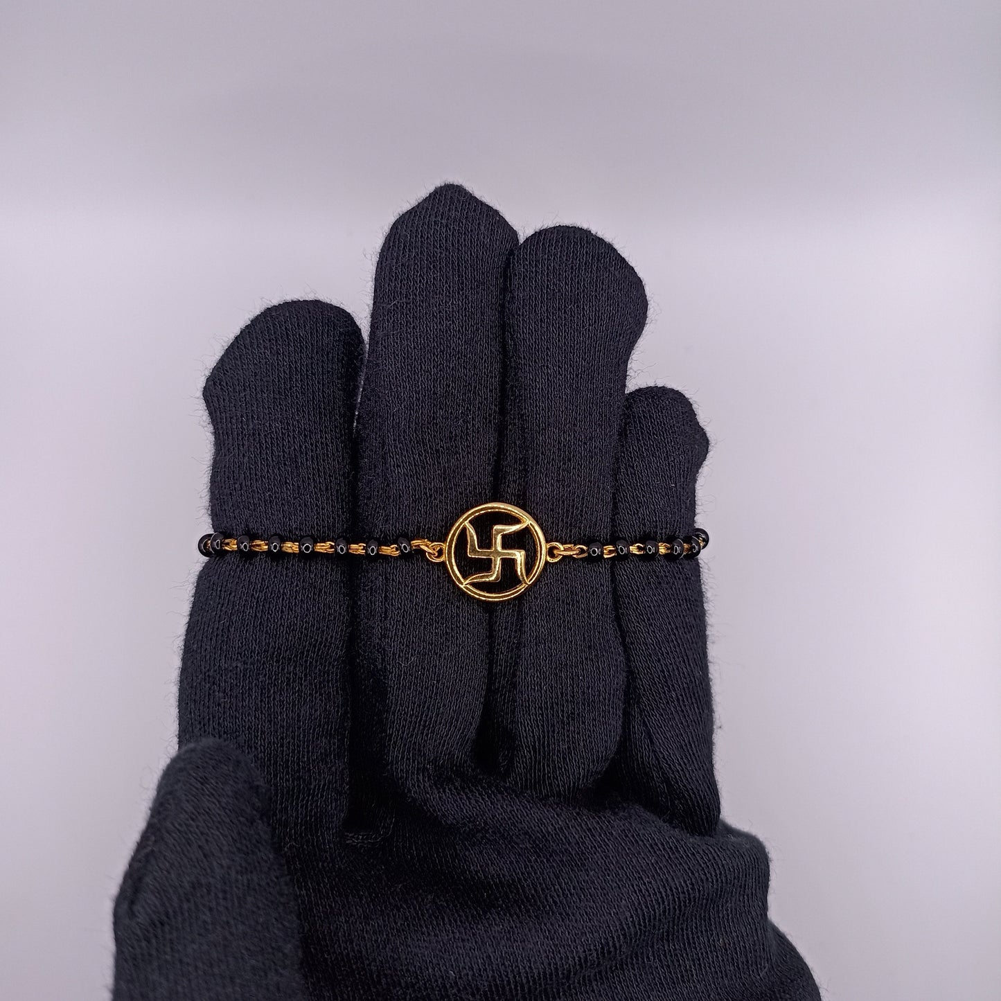 925 Silver Swastika Kids Nazariya Bracelet