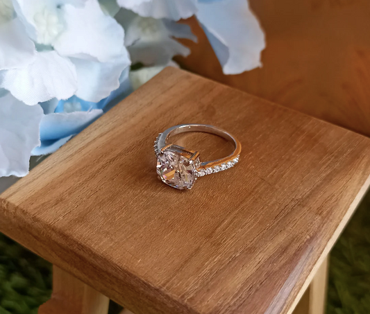 925 Silver Cushion Ring