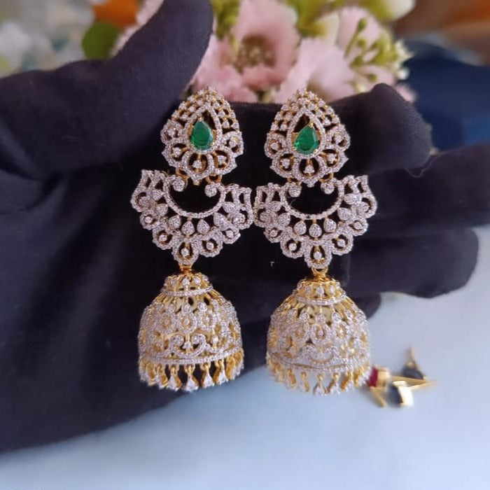 925 Silver 3-way Jhumki Earrings