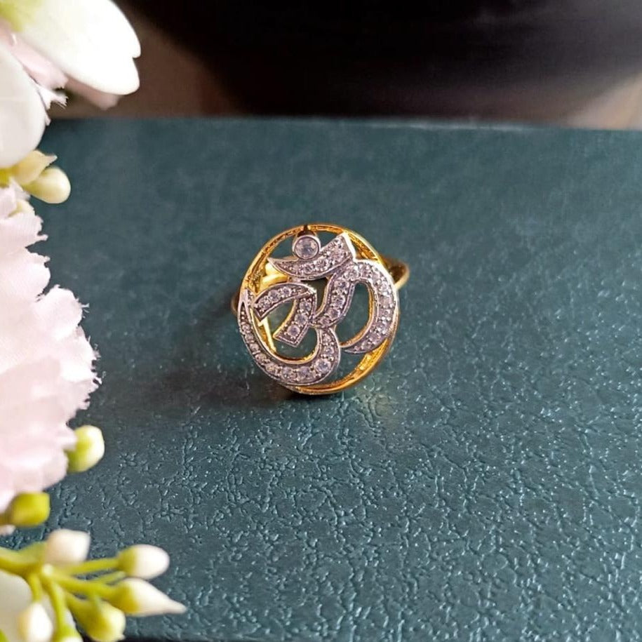 925 Silver Om Ring