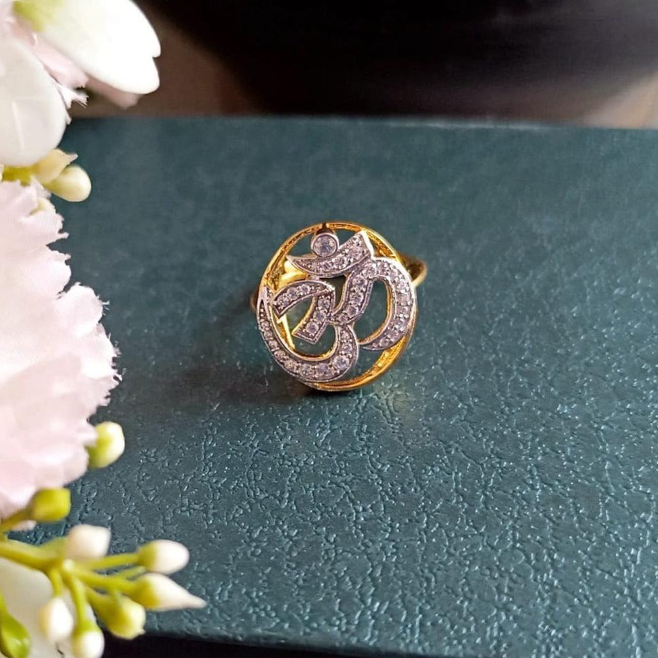 925 Silver Om Ring