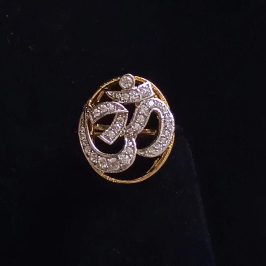 925 Silver Om Ring