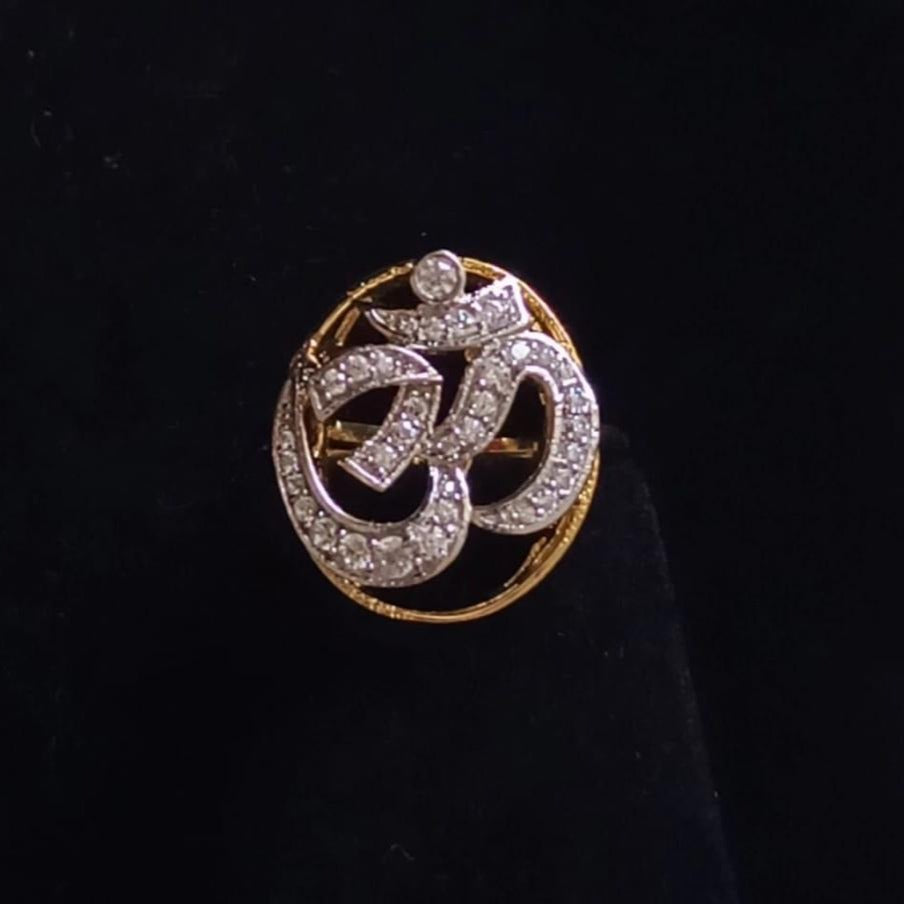 925 Silver Om Ring