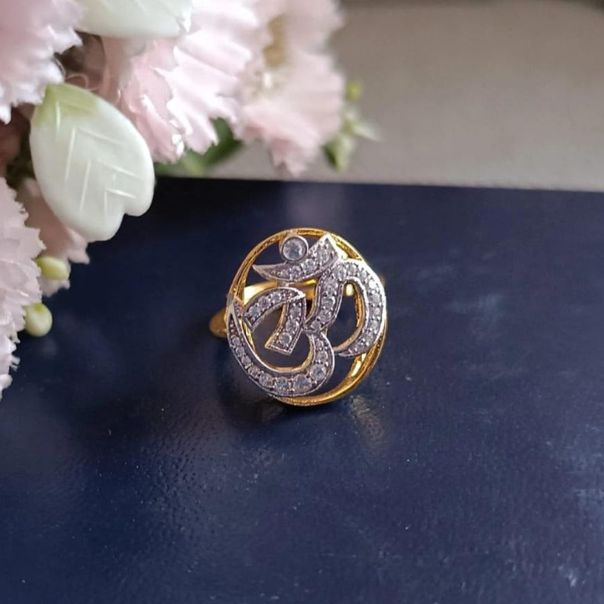 925 Silver Om Ring