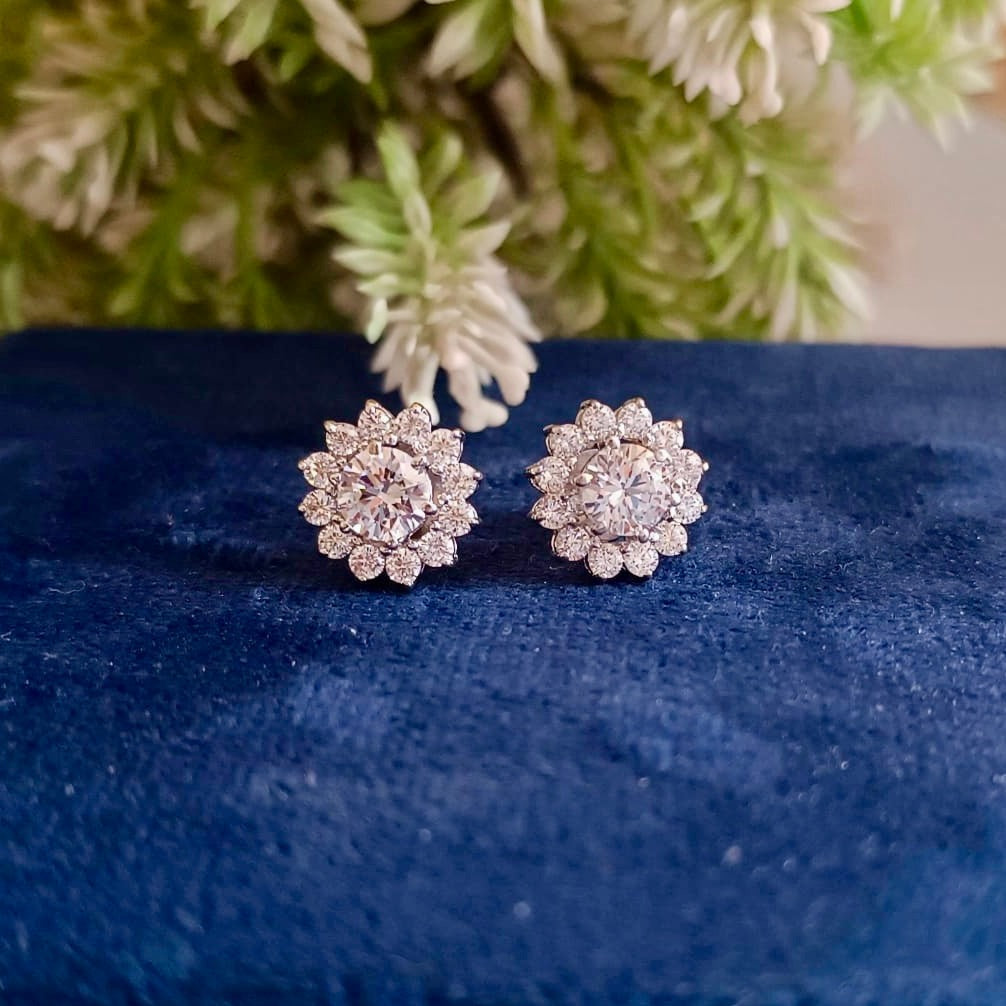 925 Silver Floral Studs